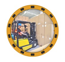 EUvex Industrial Mirror-Round -Black/Yellow Frame
