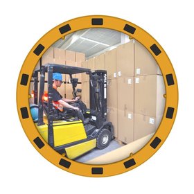 EUvex Industrial Mirror-Round -Black/Yellow Frame