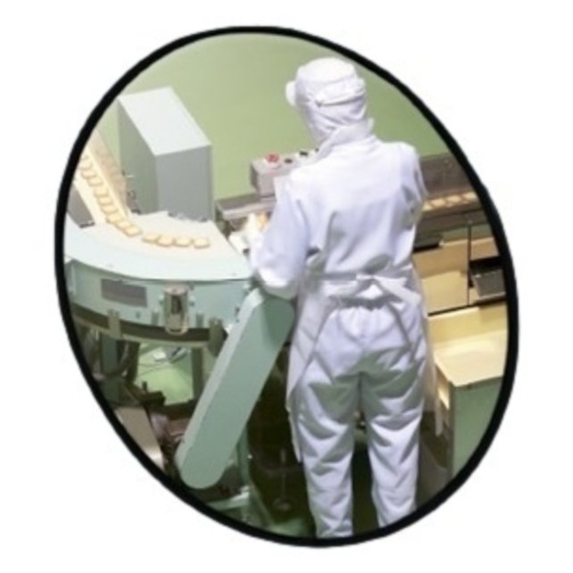 Stainless steel Industrial mirror  Round Heat-proofed up to 350°