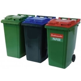 Plastic Rollcontainers Dustbins Minicontainer on Wheels 360L Green