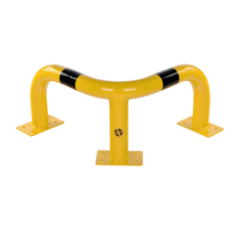 Impact Corner Protection – Steel Ø76 mm (Yellow/Black Safety Guard)