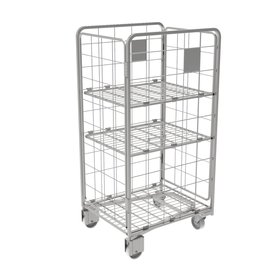 Nestable Roll Container 4 Sides – Low Model (H 1585 mm)
