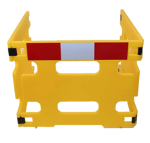 Folding Safety Gate – Plastic 3-Part (3000 mm, Yellow, Reflective) - 3 pieces Yellow