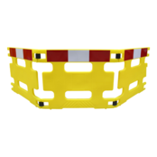 Quick Plastic Barrier Fences 3 pieces 3 meters Yellow