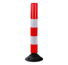 Flexible pole red/white height 750mm swing back 360°