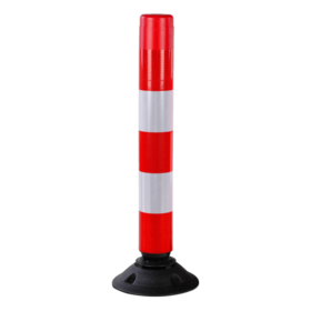 Flexible Pole Red/White Height 750mm Swing Back 360°