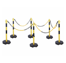 Barrier posts set of 6 with 25m chain Heavy duty
