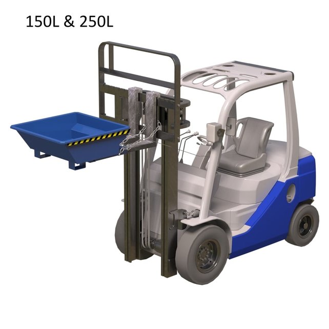 Skip Container 250 Liter (8.8 cu ft) Tipper Container for Forklift Mini-Model Skip Container 250 Liter (8.8 cu ft) Tipper Container for Forklift Mini-Model