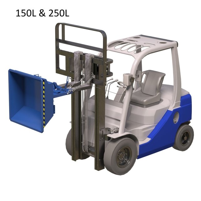 Skip Container 250 Liter (8.8 cu ft) Tipper Container for Forklift Mini-Model Skip Container 250 Liter (8.8 cu ft) Tipper Container for Forklift Mini-Model
