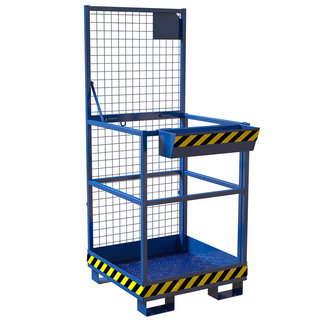 Access Safety Working Platform 0.8x0.8x2m man cage for forklift 150 Kg CE