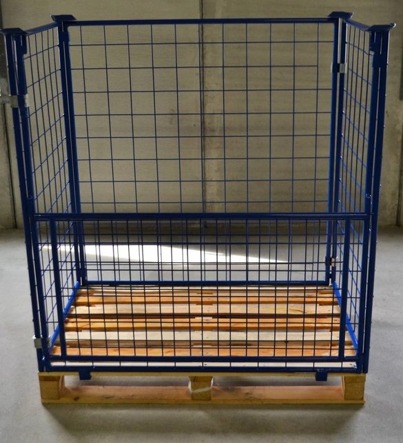 Steel wire mech cage container L1.2xW0.8xH1.0m with folding window - Bulk Deal (25pcs)