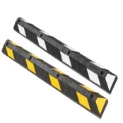 Parking Stop – 120 cm, Heavy-Duty Rubber with Reflector (Black/Yellow)