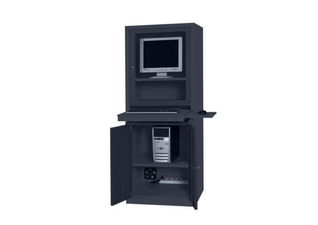 Computer Cabinet AIC500 for Factories and Warehouses - Industrial Blue