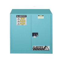 30 G Safety Cabinet for Corrosive Acid 1118mm H x 1092mm W 1 Shelf 2 Doors, manual close