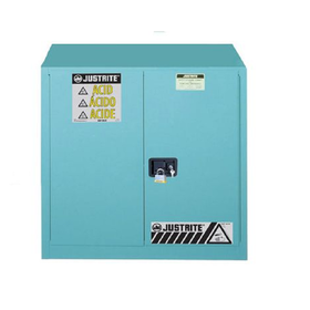 30 G Safety Cabinet for Corrosive Acid 1118mm H x 1092mm W 1 Shelf 2 Doors, manual close