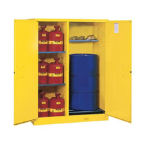 115 Gallon Double-Duty Drum Safety Cabinet 150 x 86 x 165 cm 1 Drum 3 Shelves 2 Doors