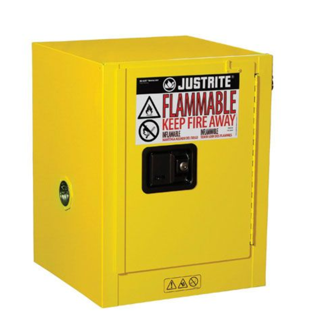 4G Countertop Safety Cabinet 559mm H x 432mm W 1 Shelf, 1 Door, Manual close