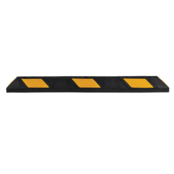 Parking Stop – 120 cm, Heavy-Duty Rubber with Reflector (Black/Yellow)