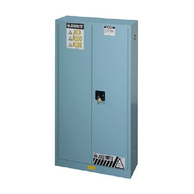 45 Gal  Safety Cabinet for Corrosives Acid 1651mm H x 1092mm W 2 Shelves, 2 Doors, Manual Close