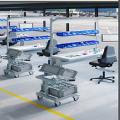 ESD Workstation for Electronics Industry – Height Adjustable, 30 mm Anti-Static Worktop