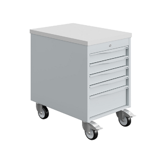 ESD trolley with drawers,  top panel 435 x 600