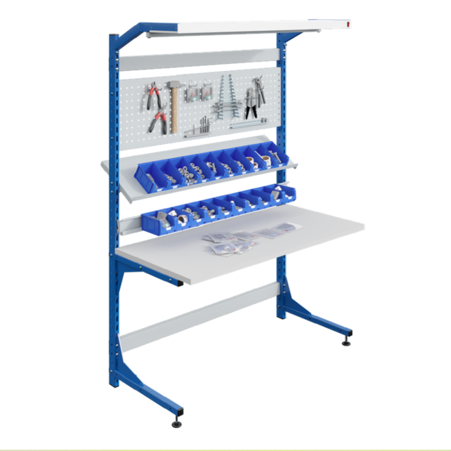Production line workstation conveyor workbench 150 kg with worktop Production line workstation conveyor workbench 150 kg with worktop