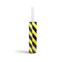 Collision 1 meter  posts column protection 100x100 PE, Black/Yellow