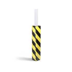 Column protection 1 meter posts 100x100 PE, Black/Yellow impact collision