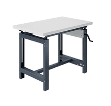 Worktable high cutting resistance surface SI-model 300 Kg  adjustable height by crank  lever