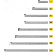 Steel scaffolding anchor 50 cm