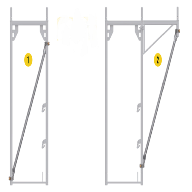 Galvanized Diagonal Brace 307 × 200 cm – Scaffold Stabilizing Brace