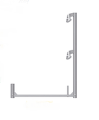 Scaffolding steel handrail post with platform protection