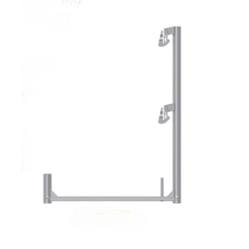 Scaffolding steel handrail post with platform protection