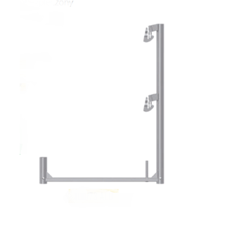 Scaffolding steel handrail post with platform protection