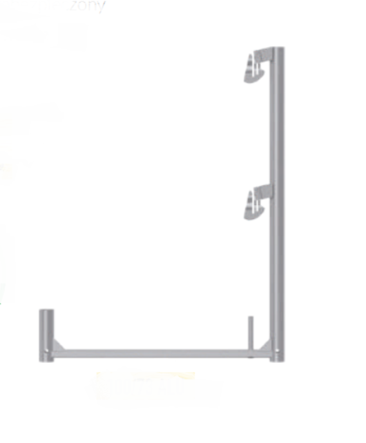 Scaffolding steel handrail post with platform protection