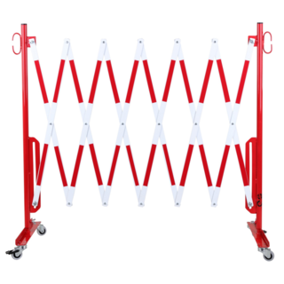 Expanding Barrier with Wheels Reflective Marking Extendable to 3,6 m