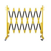 Expanding Barrier with Wheels Reflective Marking Extendable to 3,6 m