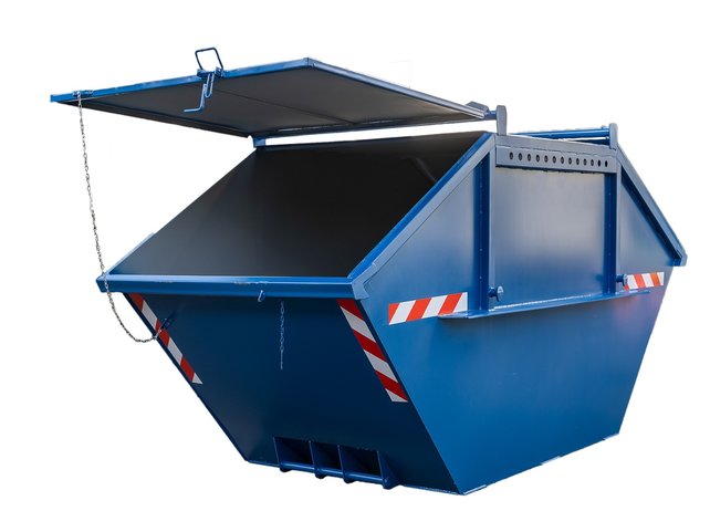 Skip container with lid 7 cbm DIN 30720-1 standard