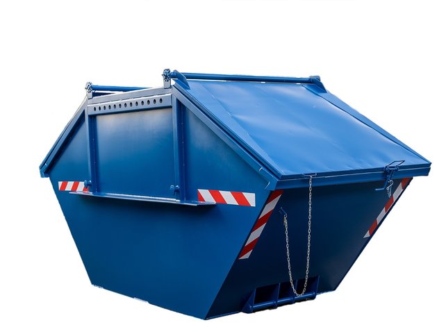 Skip container with lid 7 cbm DIN 30720-1 standard