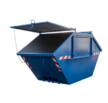 Skip container with lid 7 cbm DIN 30720-1 standard