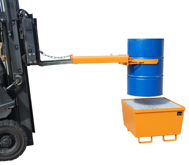 Double Barrel clamp for Steel Barrel, Forklift drum grabber