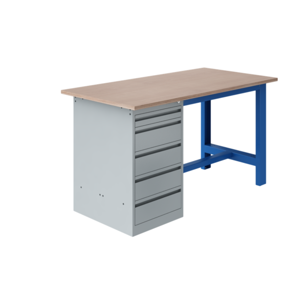 Worktable Ergonomic Workbench Blue 1500 kg heavy duty 120x75x82.4cm