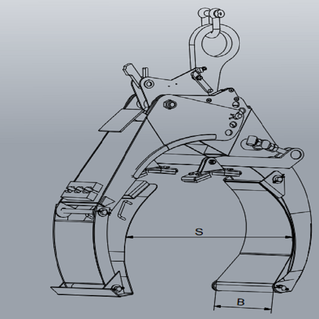 Concrete pipe grab Round grab 10 000Kg