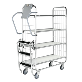 Order Picking Shelf Trolley Roll container 4 shelves zinced 1790 x 650 x 1695mm