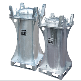 Waste container 285 L for hazardous  solids, liquids 800 x 800 x 1250 mm
