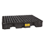 Salesbridges 4 Drum Plastic Pallet, 66 Gallon Spill Capacity, With Drain, Black