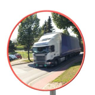 Traffic Mirror -Round -Red Frame