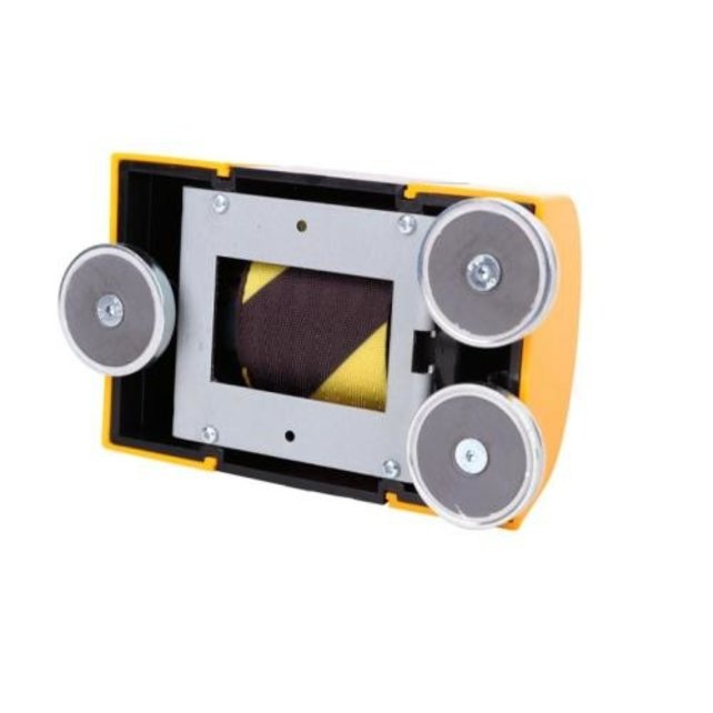 Magnetic Retractable Barrier 4.6m (15ft) Yellow/black belt - Made in Germanymany