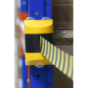 Magnetic Retractable Barrier 4.6m (15ft) Yellow/black belt - Made in Germanymany
