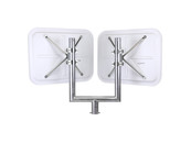 Traffic Mirror- Rectangle -White Frame with Red Reflectors